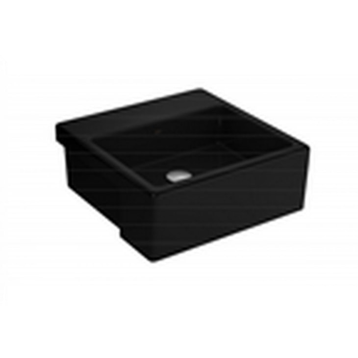 Cuba De Semiencaixe Cilindrica 41x41cm Com Mesa L830 Ébano Deca