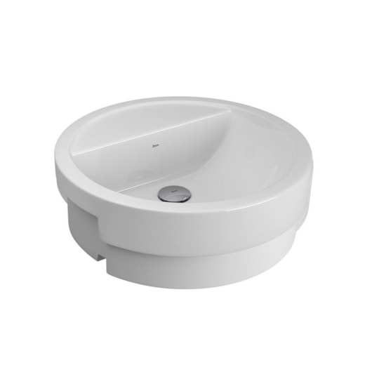 Cuba De Semiencaixe Cilindrica 45cm Com Mesa L903 Branco Deca - Imagem principal - cd993df9-33be-4557-ba66-5a0774e4b8d0