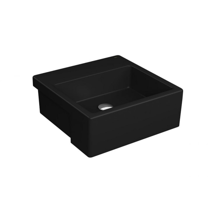 Cuba De Semiencaixe Quadrada 41x41cm Com Mesa L830 Ébano Fosco Deca