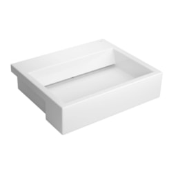 Cuba De Semiencaixe Retangular 55x45cm Com Mesa L873 Branco Deca