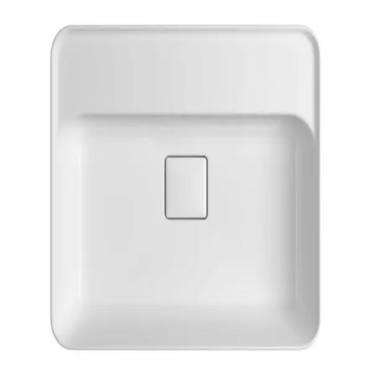 Cuba De Sobrepor Com Mesa Retangular Slim Branco Deca 50cm