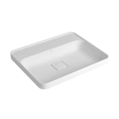 Cuba De Sobrepor Com Mesa Retangular Slim Branco Deca 50cm