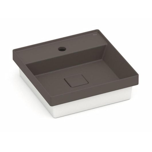 Cuba de Sobrepor com Mesa Terra Café 40x40 cm - Imagem principal - 91c6e6f5-e62f-45fc-a2dd-71ca0190c52d