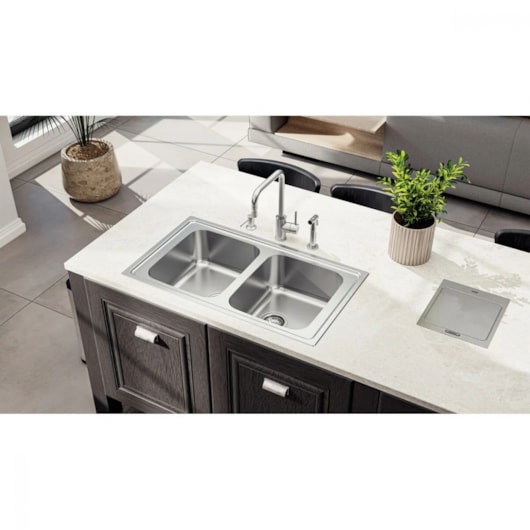Cuba De Sobrepor Em Aço Inox Marea Deep Acabamento Acetinado Tramontina 86x50cm - Imagem principal - 18d0aa47-5fc0-43b8-a3e0-9aad4e87d197