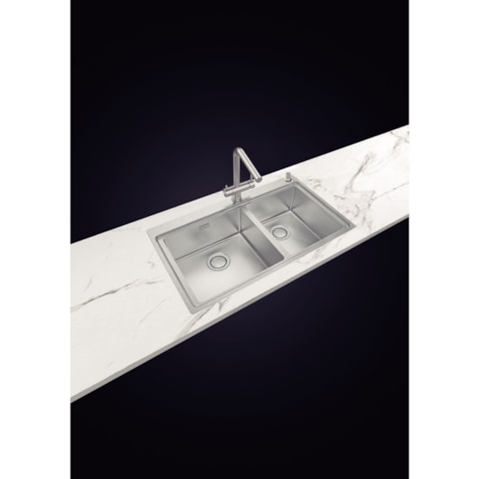 Cuba De Sobrepor Inox Smooth Com Duas Cubas Tramontina 40cm - Imagem principal - cecb8c39-2941-4d41-9c13-d3b99ac7fc9e