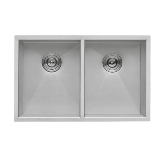 Cuba De Sobrepor Ou Embutir Inox Dupla Para Cozinha Cub2030 Aço Escovado kromma - Imagem principal - a4cc3c65-b576-4314-a532-ed2d22f554ff