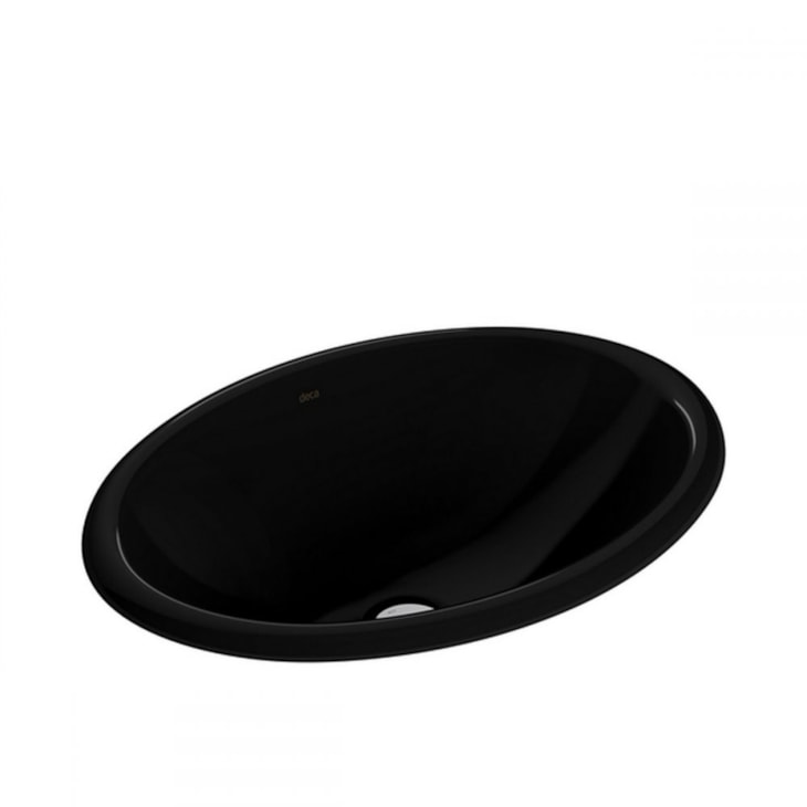 Cuba De Sobrepor Oval 44x31cm L65 Ébano Deca