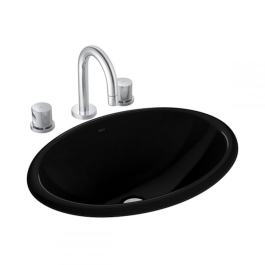 Cuba De Sobrepor Oval 44x31cm L65 Ébano Deca - Imagem principal - b2967225-2ca7-4194-81b9-763e7292fde0