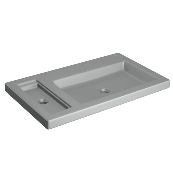 Cuba De Sobrepor Para Saboneteira Grelha Cinza Foco Deca