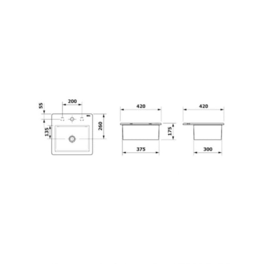 Cuba De Sobrepor Quadrada Com Mesa 42x42cm Branco Roca - Imagem principal - c66211b1-f3ef-40df-881e-9bb046f935ef
