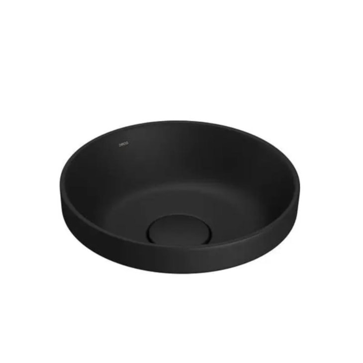 Cuba De Sobrepor Redonda 30cm Ébano Fosco Deca
