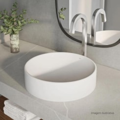 Cuba De Sobrepor Redonda 40cm Branco Fosco Deca