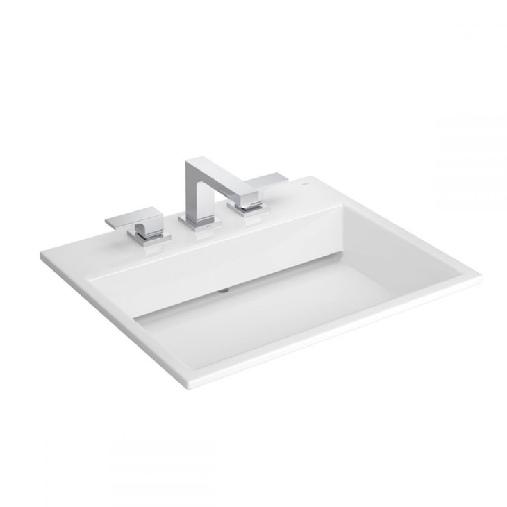 Cuba De Sobrepor Retangular 56x46cm Com Válvula L870 Branco Deca