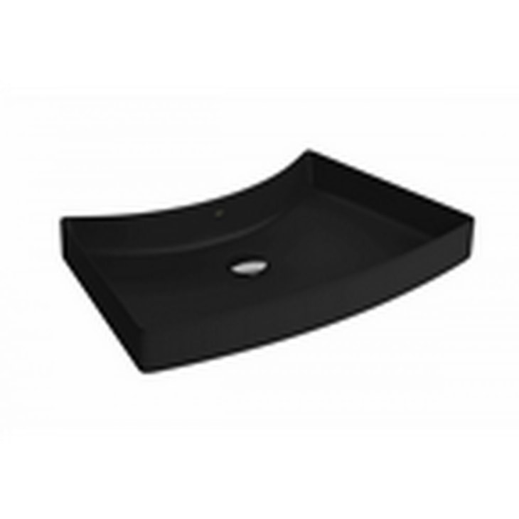 Cuba De Sobrepor Retangular 61x39cm Com Mesa L127 Ébano Fosco Deca