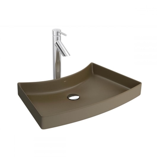 Cuba De Sobrepor Retangular 61x39cm Com Mesa L127 Marrom Fosco Deca - Imagem principal - 4ab37458-c44a-4a4a-9d03-dc9a2429c952