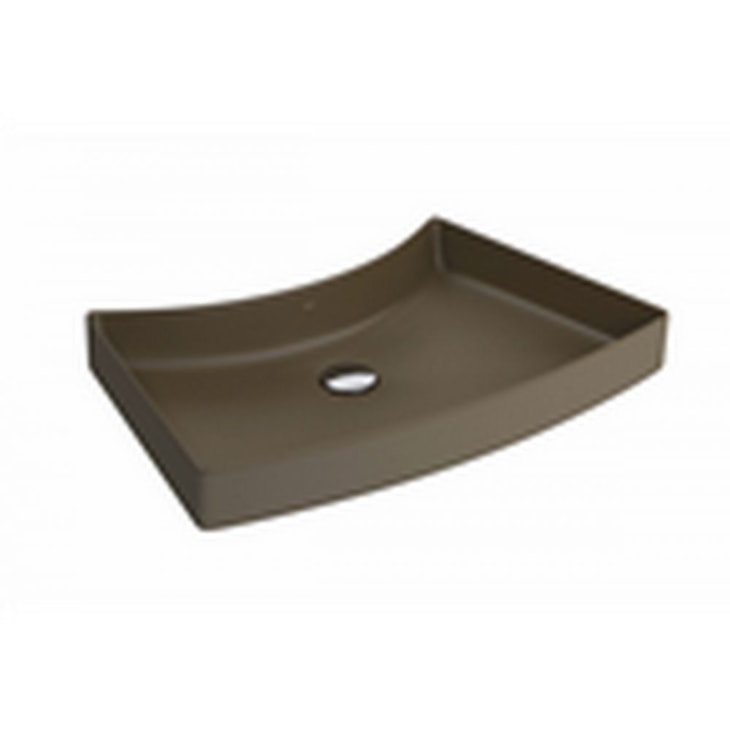 Cuba De Sobrepor Retangular 61x39cm Com Mesa L127 Marrom Fosco Deca