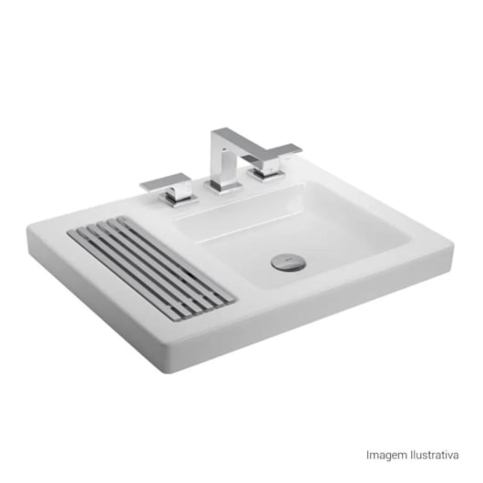 Cuba De Sobrepor Retangular Branco Deca 60,5x47,5cm - Imagem principal - ed3ff3b1-8525-4aa5-8496-6b00e6693a0b