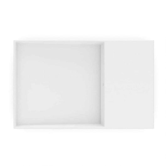 Cuba de Sobrepor Retangular Com Mesa Dash Horizon 60x38cm Branco Matte Roca - Imagem principal - cd5af52e-3adb-4d2b-aef4-ffabfd552c4d