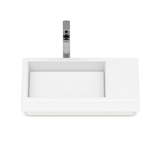 Cuba de Sobrepor Retangular Com Mesa e Tampo Skyline Horizon 60x38cm Blanco Mate Roca - Imagem principal - f8f98933-dd8b-4051-bd53-6983dbe78bb9