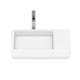 Cuba de Sobrepor Retangular Com Mesa e Tampo Skyline Horizon 60x38cm Blanco Mate Roca - 5897e08f-b533-4bd0-8857-e7abd05d8f15