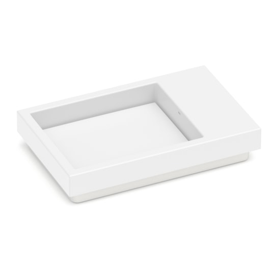 Cuba de Sobrepor Retangular Com Mesa e Tampo Skyline Horizon 60x38cm Branco Matte Roca - Imagem principal - ab0e6aaf-87ab-4876-9564-16f9b13f1759