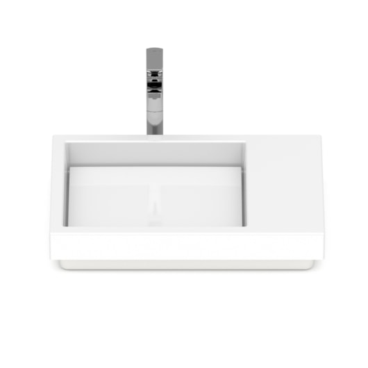 Cuba de Sobrepor Retangular Com Mesa e Tampo Skyline Horizon 60x38cm Branco Roca - Imagem principal - 748ddc33-620c-410d-97f5-96e2e0caac7b