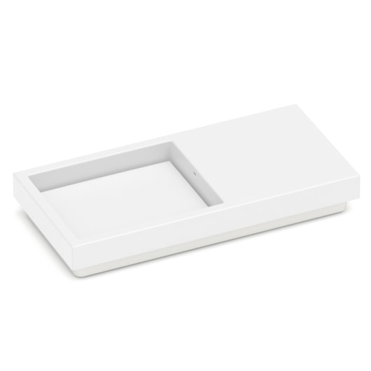 Cuba de Sobrepor Retangular Com Mesa e Tampo Skyline Horizon 80x38cm Branco Matte Roca - Imagem principal - b7a16336-ec0a-4214-81c5-ed855418ab50