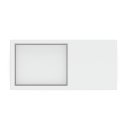 Cuba de Sobrepor Retangular Com Mesa e Tampo Skyline Horizon 80x38cm Branco Matte Roca - Imagem principal - 713e73d2-df44-4b79-8399-dd66946588cd