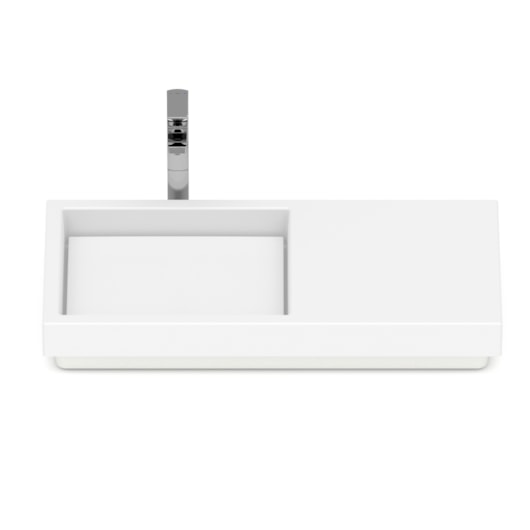 Cuba de Sobrepor Retangular Com Mesa e Tampo Skyline Horizon 80x38cm Branco Matte Roca - Imagem principal - a6b3dfe2-23e8-46ae-9ca5-392f89667f1e