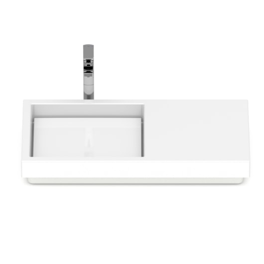Cuba de Sobrepor Retangular Com Mesa e Tampo Skyline Horizon 80x38cm Branco Roca - Imagem principal - d0acaae6-ad16-41f5-9095-04d97184bc4d