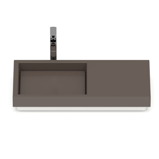 Cuba de Sobrepor Retangular Com Mesa e Tampo Skyline Horizon 80x38cm Café Roca - Imagem principal - 2a37a0eb-f190-4bc3-9851-c9a4c68d19c5