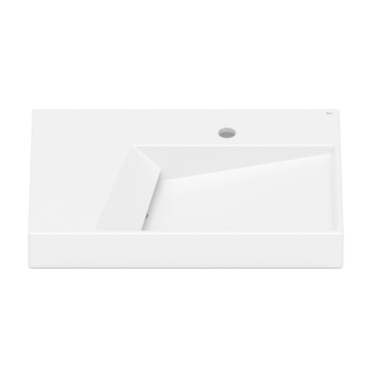 Cuba de Sobrepor Retangular com Mesa Geometric Horizon 60x42cm Blanco Mate Roca - Imagem principal - ec9dd34a-bc63-4abf-8d38-7a90a0423e40