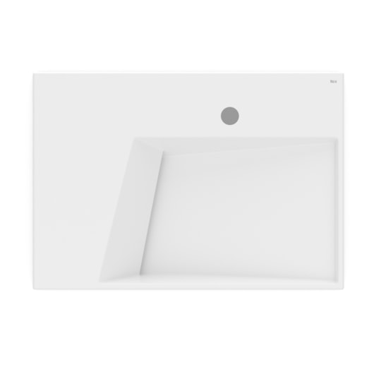 Cuba de Sobrepor Retangular com Mesa Geometric Horizon 60x42cm Blanco Mate Roca - Imagem principal - 4fedcc9f-f407-4cfd-9069-03c8b26baa97