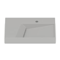 Cuba de Sobrepor Retangular com Mesa Geometric Horizon 60x42cm Stone Roca