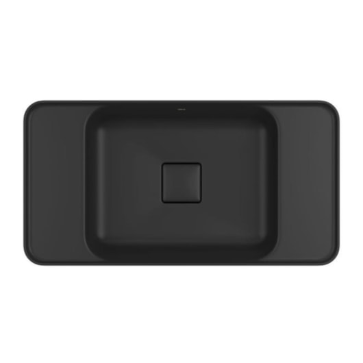Cuba de Sobrepor Retangular Com Mesa Slim Ébano Fosco Deca 62cm - Imagem principal - 5b9a3861-0346-4e8e-9941-6cd3d87e7492