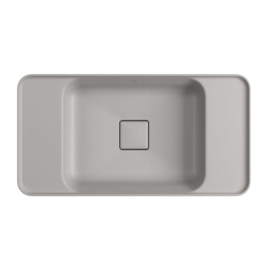 Cuba de Sobrepor Retangular Com Mesa Slim Soft Antracite Deca 62cm - Imagem principal - af76d44d-3033-4f6e-9db9-aa4645803ce0