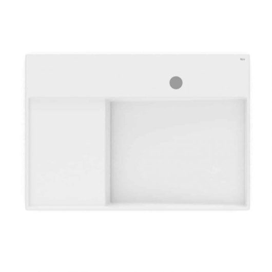 Cuba de Sobrepor Retangular Com Mesa View Horizon 60x42cm Branco Matte Roca - Imagem principal - 88d74e36-e842-4dd7-a384-3b796f8d59e5