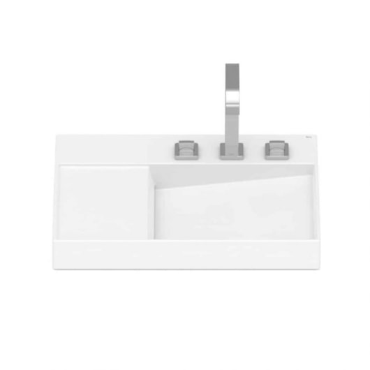 Cuba de Sobrepor Retangular Com Mesa View Horizon 60x42cm Branco Matte Roca - Imagem principal - 4beafe6b-3c7d-43d3-8a93-625622c30f29