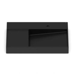Cuba de Sobrepor Retangular Com Mesa View Horizon Matte Black Roca 60x42cm