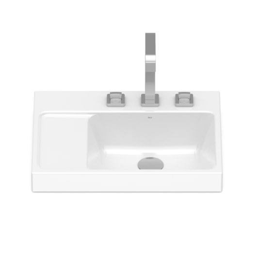 Cuba de Sobrepor Retangular Optica L50 50x38cm Branco Roca - Imagem principal - 1d9da5fa-1ef8-4830-a939-23421af84f69