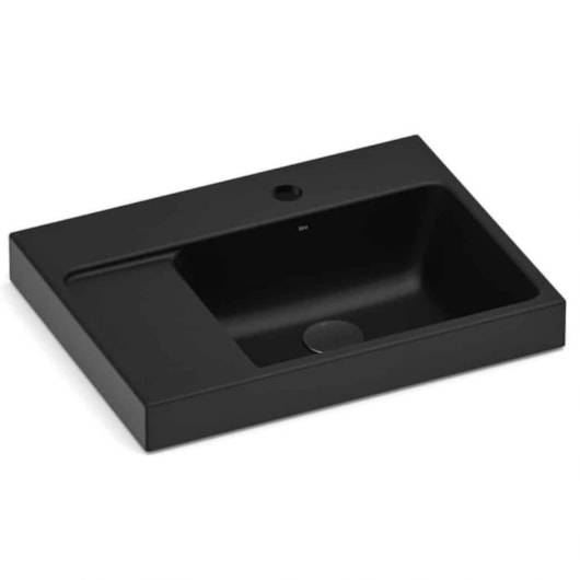 Cuba de Sobrepor Retangular Optica L50 50x38cm Matte Black Roca - Imagem principal - 605d6819-35cf-44d2-9917-8bda96dbaf67