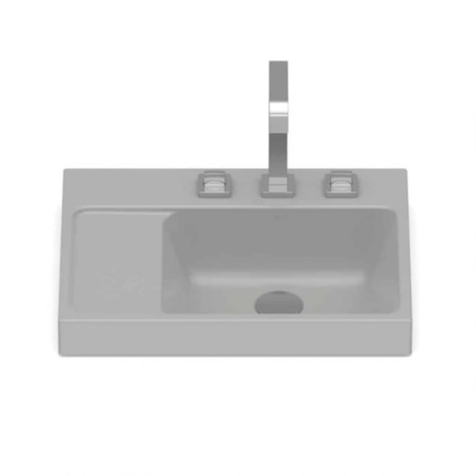 Cuba de Sobrepor Retangular Optica L50 50x38cm Stone Roca - Imagem principal - 8ae2ac1a-8238-410e-b22a-70c19085bf88
