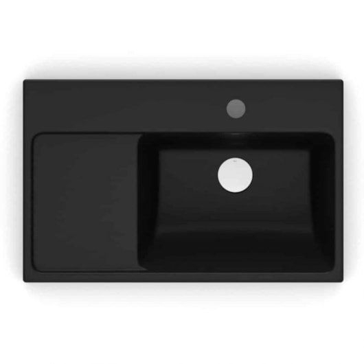 Cuba de Sobrepor Retangular Optica L60 60x38cm Matte Black Roca - Imagem principal - 731f7de2-8cd9-4b9f-9dd1-fa39d2f52371