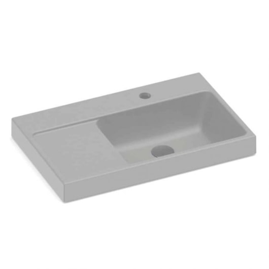 Cuba de Sobrepor Retangular Optica L60 60x38cm Stone Roca - Imagem principal - b8818d01-f794-440c-8851-d64e8ae3d24a