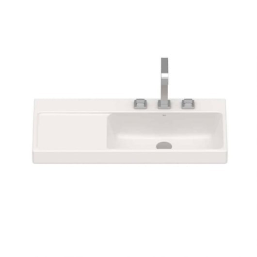 Cuba de Sobrepor Retangular Optica L80 80x38cm Beige Roca - Imagem principal - 51bf22a6-09fa-4f0d-b4cc-19e91aa8b5a5