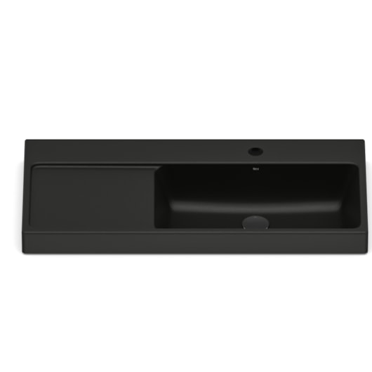 Cuba de Sobrepor Retangular Optica L80 80x38cm Matte Black Roca - Imagem principal - be5643e7-b9d8-463a-bace-7103de6cb0a8