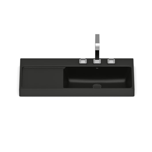 Cuba de Sobrepor Retangular Optica L80 80x38cm Matte Black Roca - Imagem principal - ffb8b04e-4a6f-4ee8-8fea-29fcc6c34187