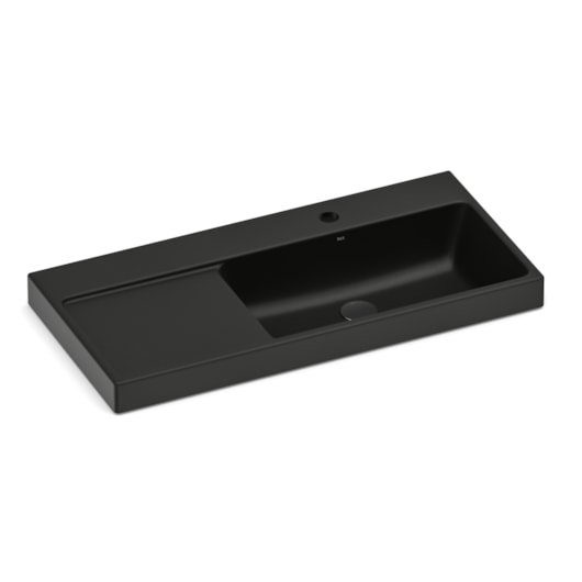 Cuba de Sobrepor Retangular Optica L80 80x38cm Matte Black Roca - Imagem principal - 1b3445ec-bb60-4ff9-92e8-4b9c56ec3138