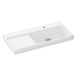 Cuba De Sobrepor Retangular Optica L80 Branco Roca 8x38cm
