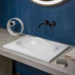 Cuba De Sobrepor Retangular Ruy Ohtake 62X45cm Branco Matte Roca